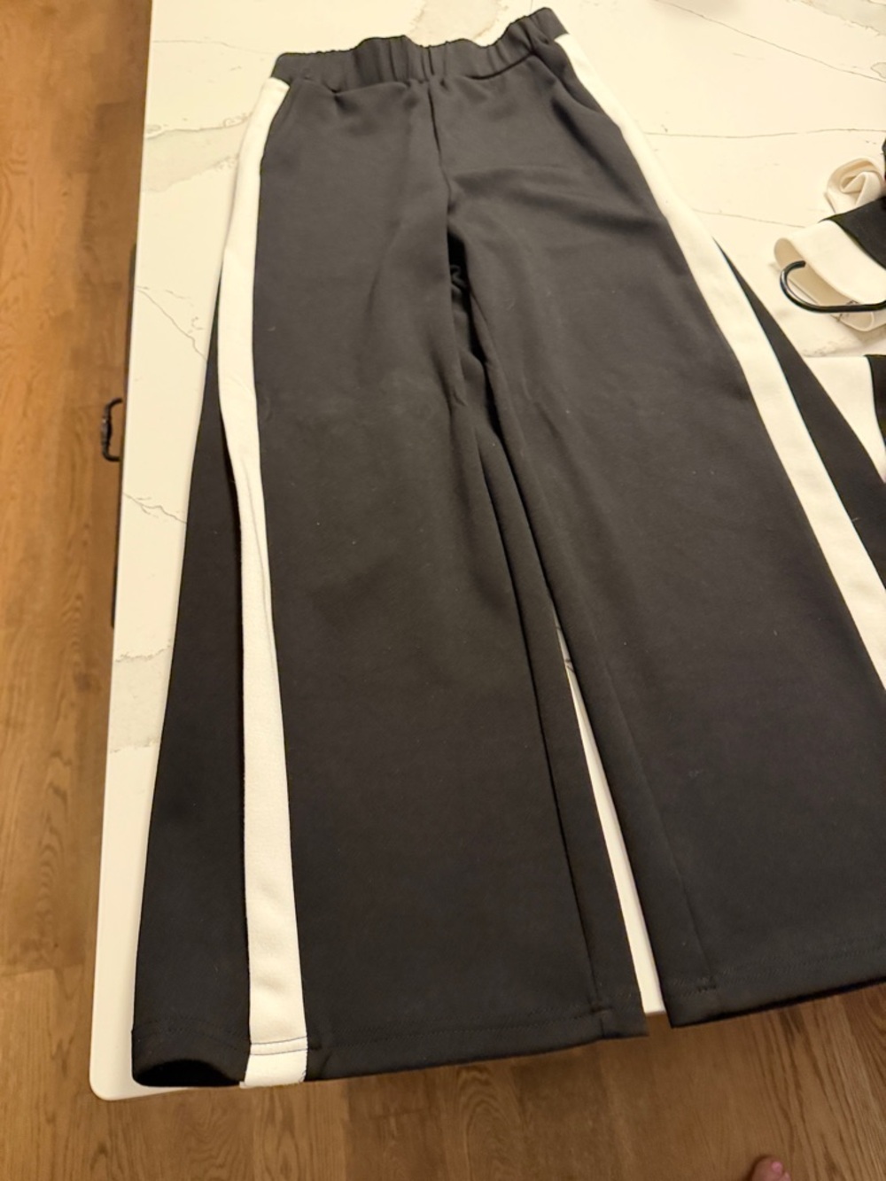 P. Cill Black and White Two-Piece Sweat Set Butter Modal fabric - Picture 5 of 6